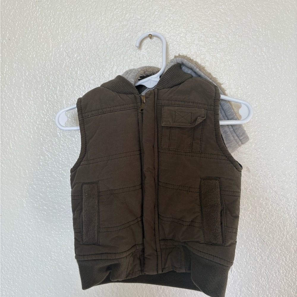 Brown Hooded Vest